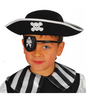 Gorro pirata infantil fabricado en fieltro.